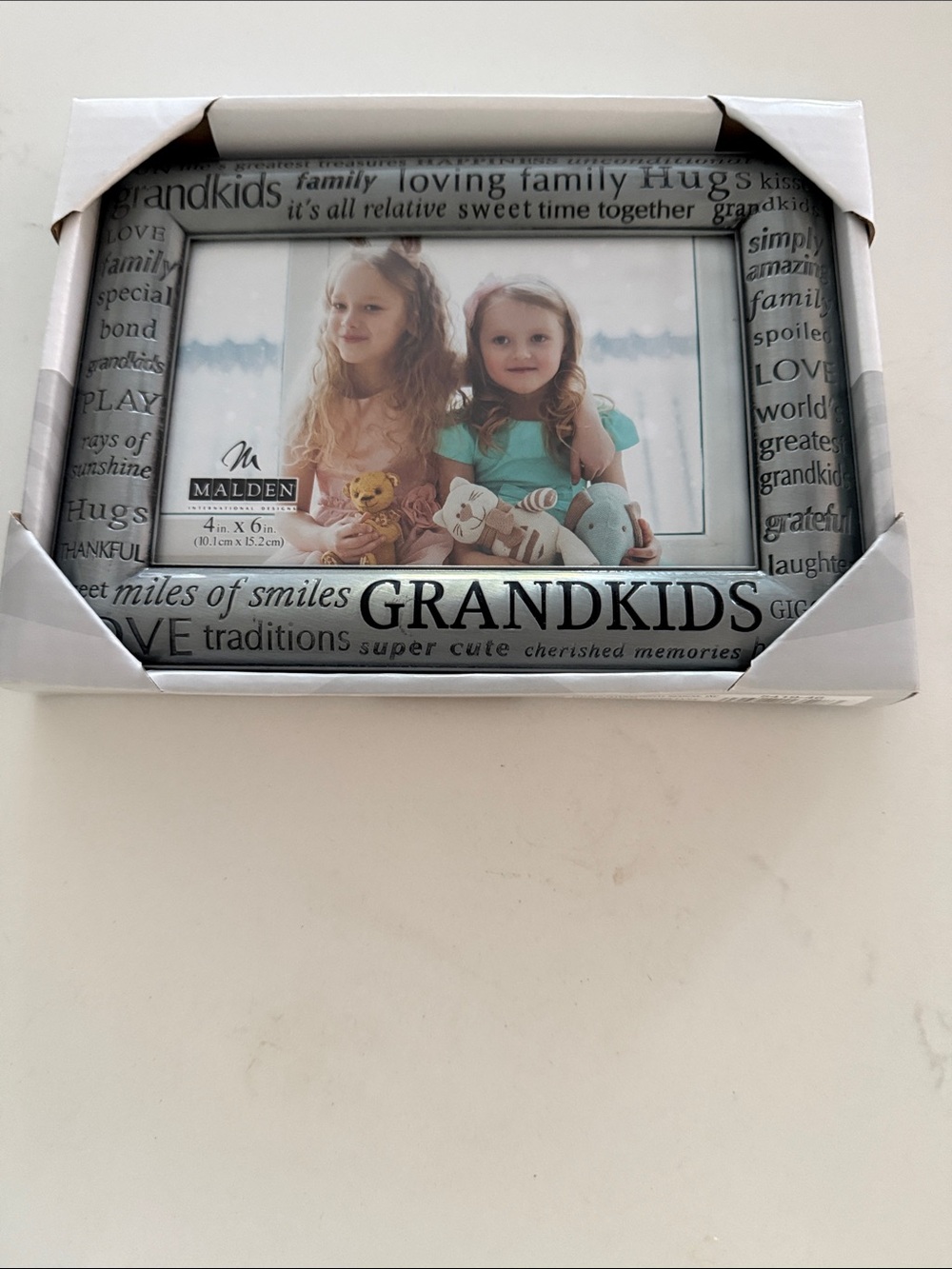 Malden GRANDKIDS Word-Art Tabletop Frame in Silver